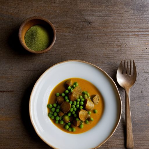 Curried Potatoes & Peas (Aloo Matar Rasedaa recipe image
