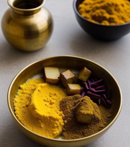 Curried Potatoes With Eggplant (Aloo Baigan Sabji recipe image