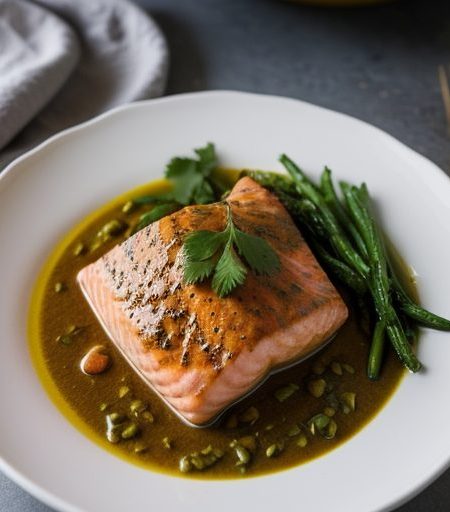 Curried Salmon Steaks recipe image