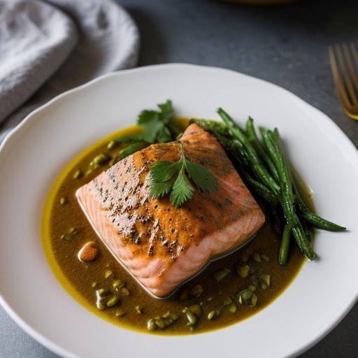 Curried Salmon Steaks recipe image