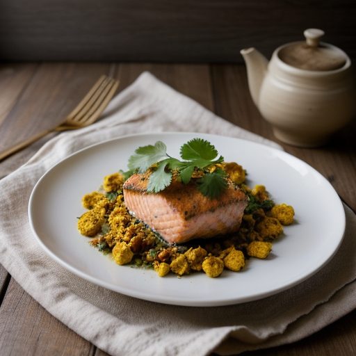 Curried Salmon With Poppadoms recipe image