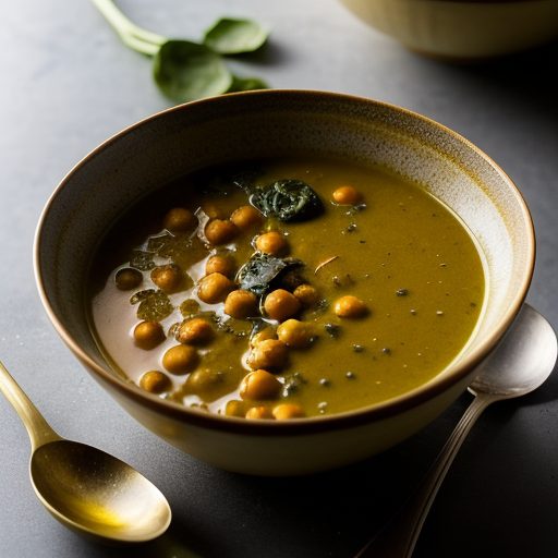 Curried Spinach & Chick Pea Soup recipe image