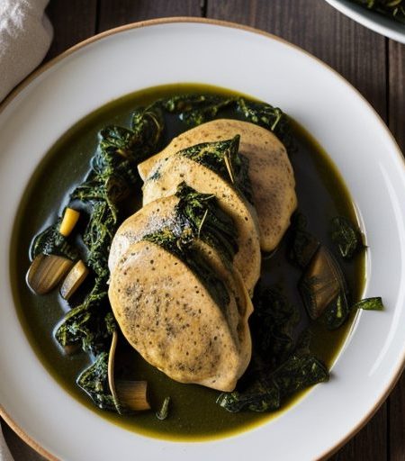 Curried Spinach-Filled Chicken Breasts recipe image