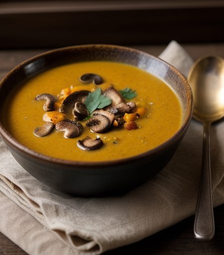 Curried Squash & Mushroom Soup recipe image