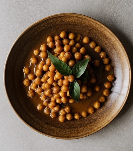 Curried Whole Chick Peas (Chole recipe image