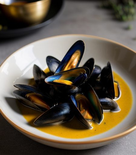 Curry Cream Mussels recipe image