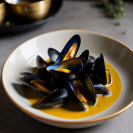 Curry Cream Mussels recipe image