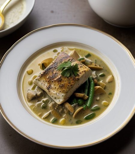 Curry Halibut Stroganoff recipe image