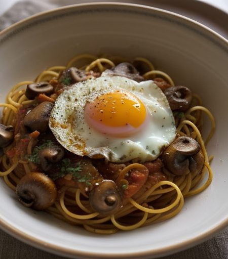Dale's Eggs in Basic Roman Red Spaghetti Sauce recipe image