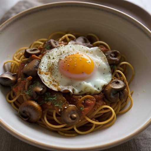 Dale's Eggs in Basic Roman Red Spaghetti Sauce recipe image