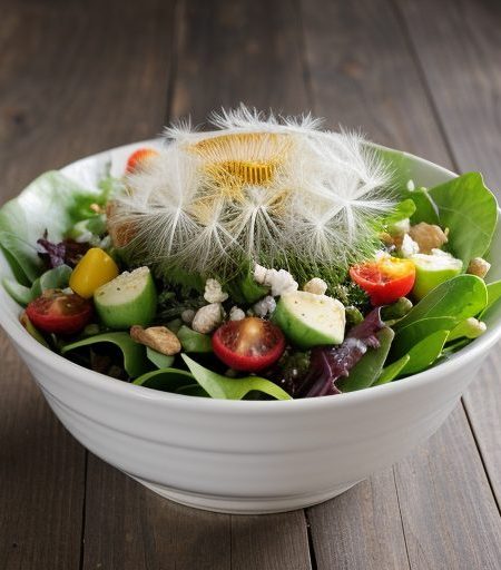 Dandelion & Lettuce Salad recipe image