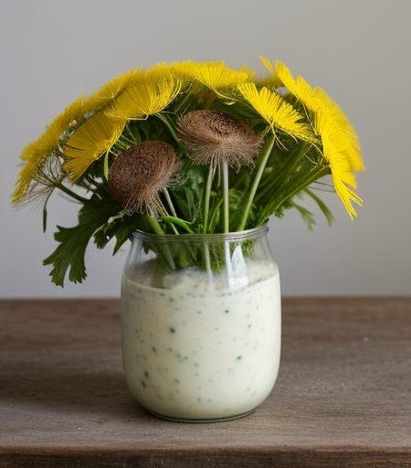 Dandelion and Lettuce Salad recipe image
