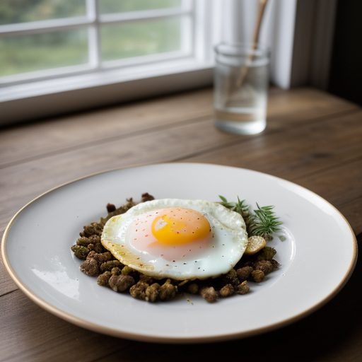Danish Hash With Fried Eggs (Biksemad recipe image