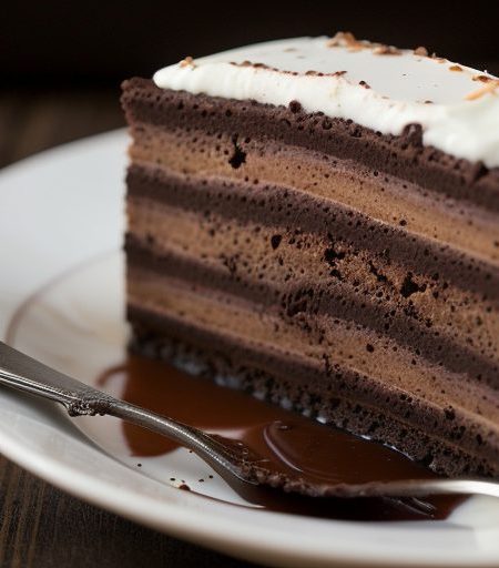 Dark Choc Terrine Two Sauces 2 recipe image