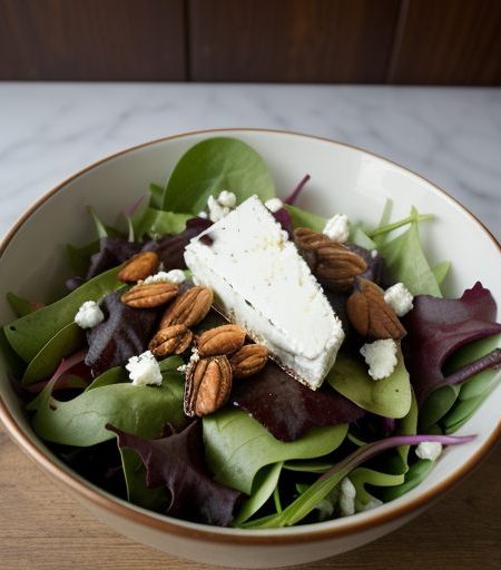 Date~ Goat Cheese & Mesclun Salad recipe image