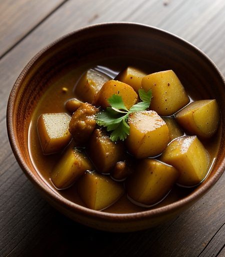 Daum Aloo (Spiced Potatoes in Tamarind Sauce recipe image
