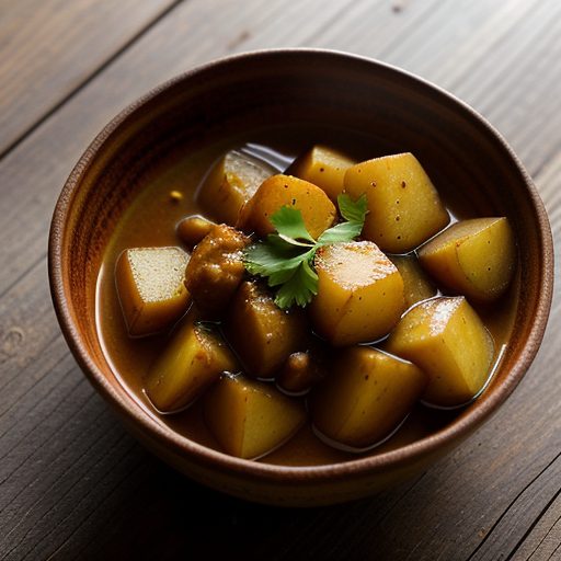 Daum Aloo (Spiced Potatoes in Tamarind Sauce recipe image