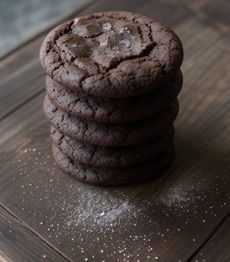 Deep Dark Chocolate Fudge Cookies recipe image