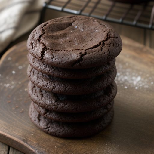 Deep Dark Chocolate Fudge Cookies recipe image