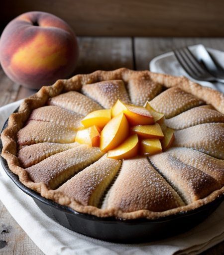 Deep Dish Peach Cobbler recipe image