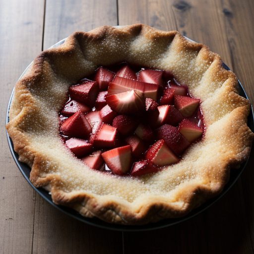 Deep-Dish Rhubarb-Strawberry Pie recipe image