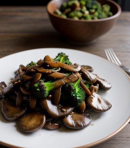 Deep-Fried Bean Curd Stir-Fried With Mushrooms and Broccoli recipe image