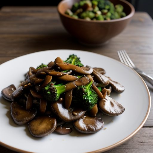 Deep-Fried Bean Curd Stir-Fried With Mushrooms and Broccoli recipe image