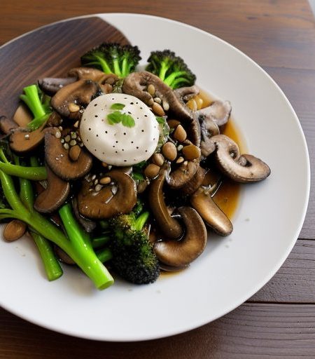Deep-Fried Bean Curd Stir-Fried With Mushrooms and Broccoli recipe image
