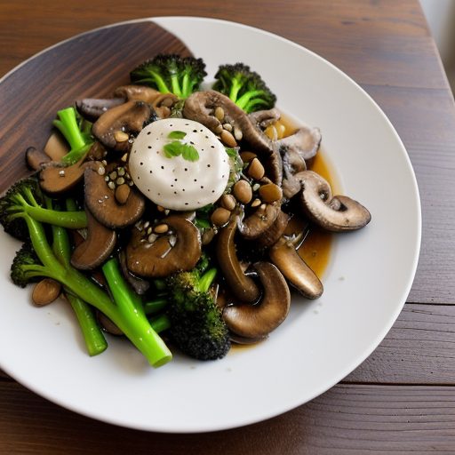 Deep-Fried Bean Curd Stir-Fried With Mushrooms and Broccoli recipe image