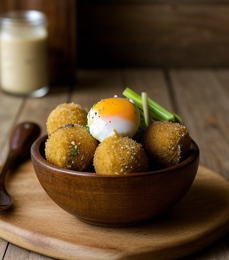 Deep-Fried Crab Balls With Vinegar Dip recipe image