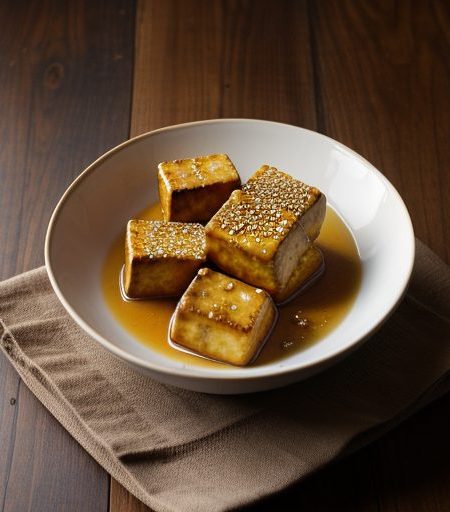 Deep Fried Tofu With Plum Sauce recipe image