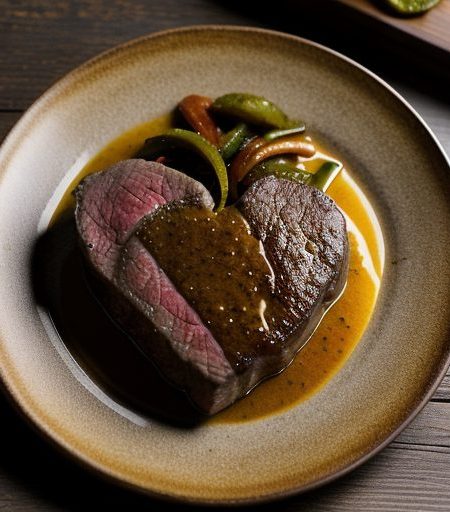 Deer Heart Steak With Vegetable Simmer recipe image