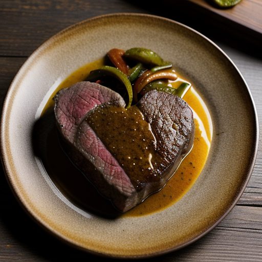 Deer Heart Steak With Vegetable Simmer recipe image