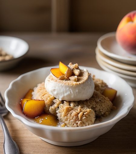 Dessert: Peach-Oat Cobbler recipe image