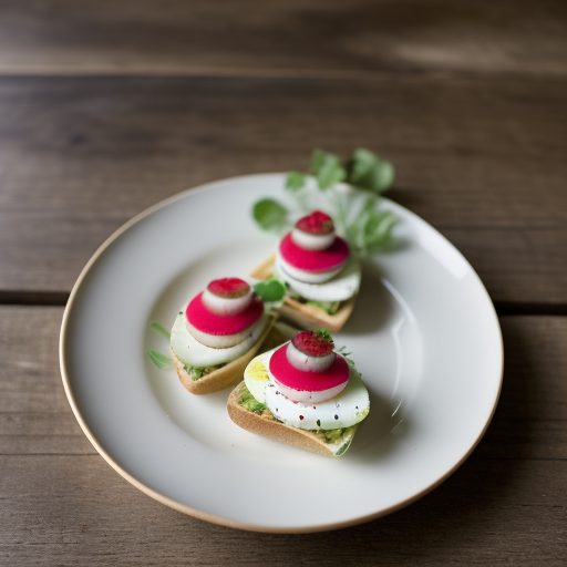 Deviled Egg and Radish Mini-Sandwiches - Bon Appetit recipe image