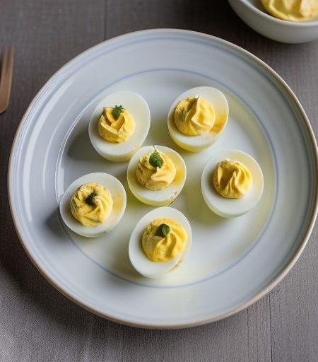 Deviled Eggs & Noodles - Microwave recipe image
