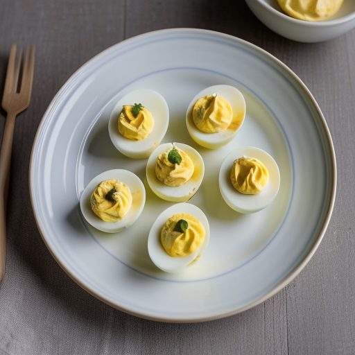 Deviled Eggs & Noodles - Microwave recipe image