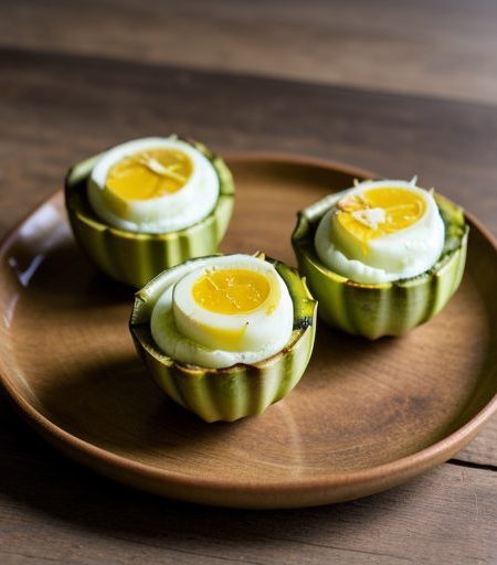 Devilled Crab in Cucumber Cups. recipe image