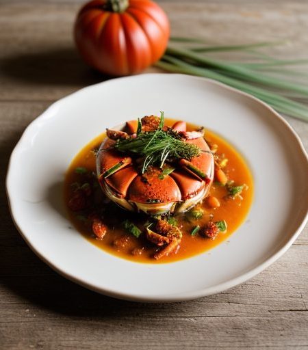 Devilled Crab in Tomato. recipe image