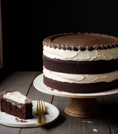 Devil's Food Cake With Fudge Frosting 2 recipe image