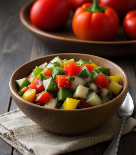Diced Pepper & Tomato Salad recipe image