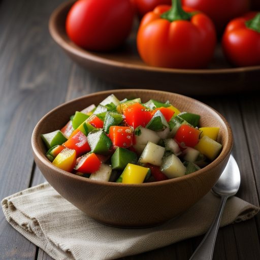 Diced Pepper & Tomato Salad recipe image