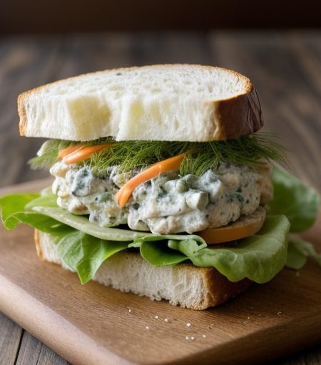 Dijon Chicken Salad Sandwich recipe image
