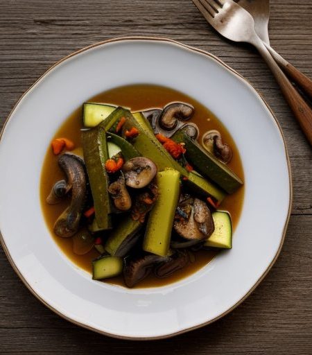 Dilled Mushroom and Zucchini Pickles recipe image