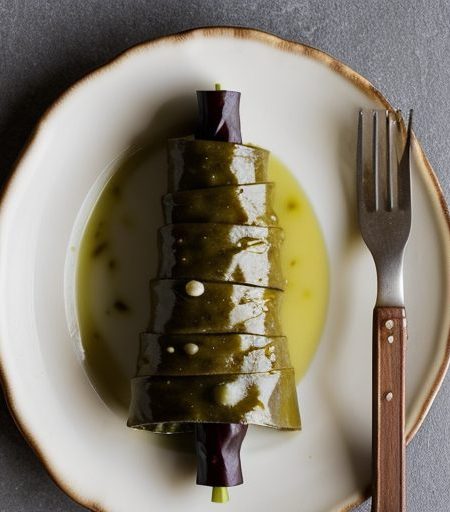 Dolmades Yialandzi (Stuffed Grapevine Leaves recipe image