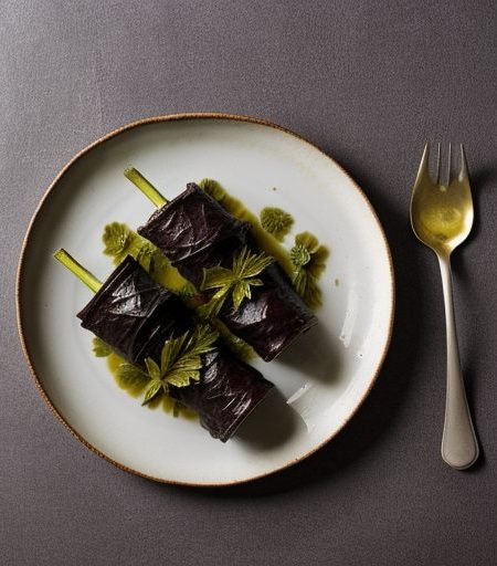 Dolmathes (Stuffed Grape Leaves recipe image