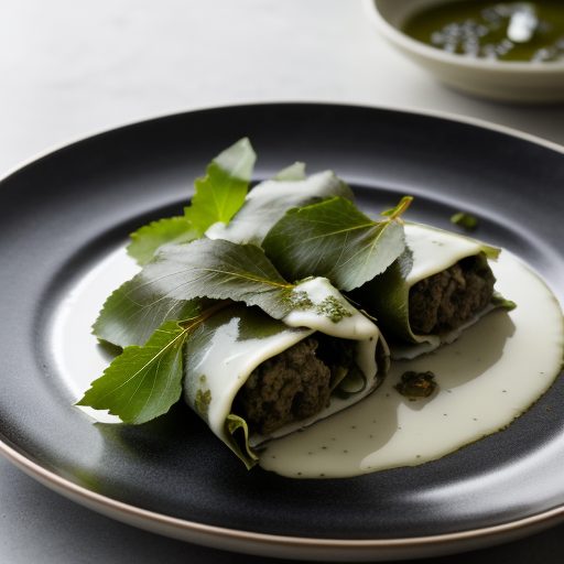 Dolmathes (Stuffed Grapevine Leaves recipe image