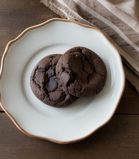 Double Chocolate Mint Chip Cookies recipe image