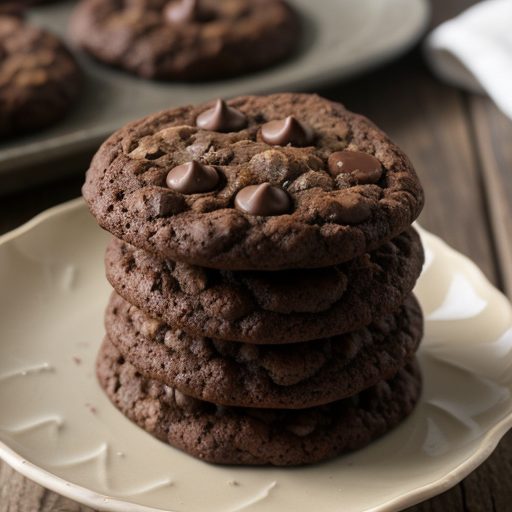 Double-Chocolate Oatmeal Cookies recipe image