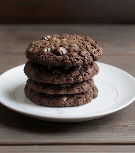 Double-Chocolate Oatmeal Cookies recipe image